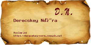 Derecskey Nóra névjegykártya